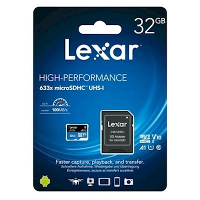 LEXAR 32GB 633X C10 BL EU PRO SDHC