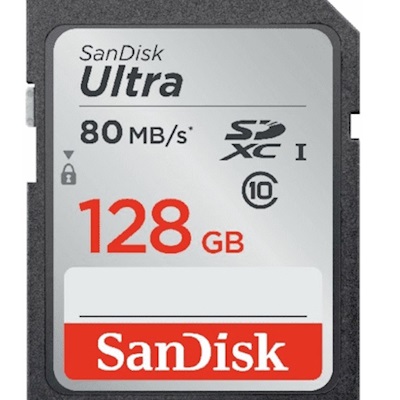 SANDISK 128GB SD 80 MB/S