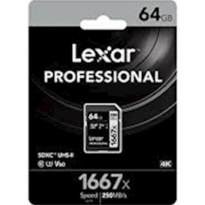 LEXAR 64GB PROFESSİONAL 1667x SDXC UHS-II U3 V60