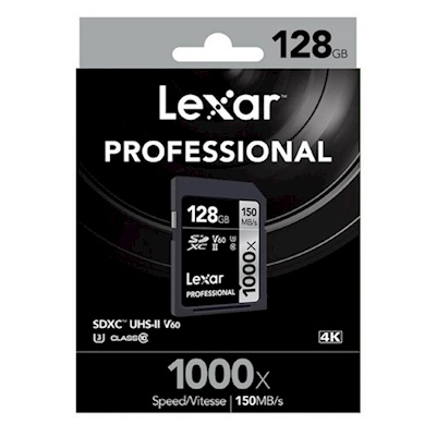 LEXAR 128GB PRO 1000X SDHC/SDXC UHS-II U3 V60