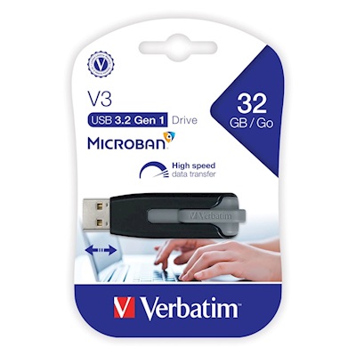 VERBATIM 32GB USB 3.0 V3 DRIVE BELLEK